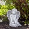 Wholesale 🔥 Northlight 8.75" Gray Sitting Angel with Wings Outdoor Garden Statue 🧨 -Garden Decor Shop unnamed file 10903