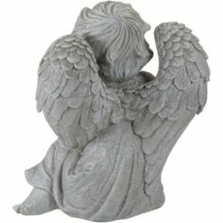 Wholesale 🔥 Northlight 8.75" Gray Sitting Angel with Wings Outdoor Garden Statue 🧨 -Garden Decor Shop unnamed file 10905