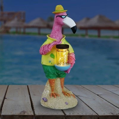 Best deal β€οΈ 13" Solar Flamingo With Firefly Resin Jar - Exhart 𧨠3 Best deal β€οΈ 13" Solar Flamingo With Firefly Resin Jar - Exhart π§¨