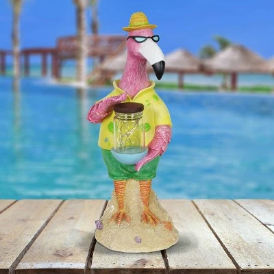 Best deal β€οΈ 13" Solar Flamingo With Firefly Resin Jar - Exhart 𧨠4 Best deal β€οΈ 13" Solar Flamingo With Firefly Resin Jar - Exhart 𧨠- Image 2