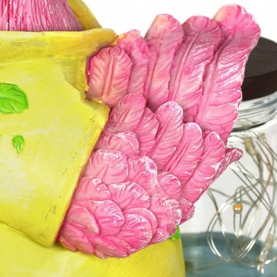 Best deal β€οΈ 13" Solar Flamingo With Firefly Resin Jar - Exhart 𧨠6 Best deal β€οΈ 13" Solar Flamingo With Firefly Resin Jar - Exhart 𧨠- Image 4