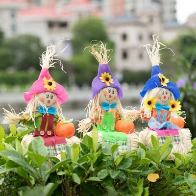 Hot Sale π Gardenised Outdoor Fall Decor π Halloween Scarecrow for Garden Ornament Sitting on Hay Bale, Straw Multicolor, Set of 3, 12 in. π€© 10 Hot Sale π Gardenised Outdoor Fall Decor π Halloween Scarecrow for Garden Ornament Sitting on Hay Bale, Straw Multicolor, Set of 3, 12 in. π€© - Image 8