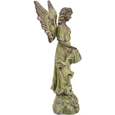 Buy π John Timberland Rustic Outdoor Statue Bird Bath 31" High Outstretched Wings Angel for Yard Garden Patio Deck Home Entryway Hallway 𧨠8 Buy π John Timberland Rustic Outdoor Statue Bird Bath 31" High Outstretched Wings Angel for Yard Garden Patio Deck Home Entryway Hallway 𧨠- Image 6
