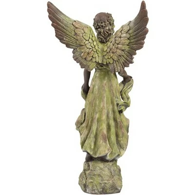 Buy π John Timberland Rustic Outdoor Statue Bird Bath 31" High Outstretched Wings Angel for Yard Garden Patio Deck Home Entryway Hallway 𧨠9 Buy π John Timberland Rustic Outdoor Statue Bird Bath 31" High Outstretched Wings Angel for Yard Garden Patio Deck Home Entryway Hallway 𧨠- Image 7