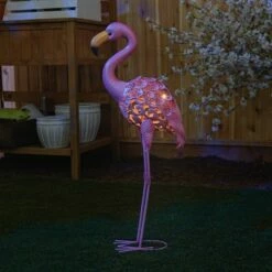 Discount 🧨 Zingz & Thingz Zingz & Thingz 32" Iron Standing Solar Flamingo Statue Pink 🛒 -Garden Decor Shop unnamed file 10991
