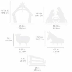 Budget 🎉 Best Choice Products 4ft Outdoor Nativity Scene, Weather-Resistant Decor, ❄ Christmas Family Yard Decoration, PVC 😉 -Garden Decor Shop unnamed file 11003