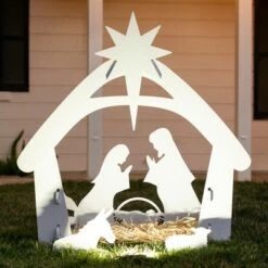 Budget 🎉 Best Choice Products 4ft Outdoor Nativity Scene, Weather-Resistant Decor, ❄ Christmas Family Yard Decoration, PVC 😉 -Garden Decor Shop unnamed file 11005