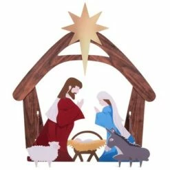 Budget 🎉 Best Choice Products 4ft Outdoor Nativity Scene, Weather-Resistant Decor, ❄ Christmas Family Yard Decoration, PVC 😉 -Garden Decor Shop unnamed file 11006
