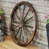Hot Sale 🎉 Sunnydaze Decor Sunnydaze Indoor/Outdoor Wooden Rustic Western Style Wagon Wheel Yard Landscape Porch Patio Décor - 30" - White 😍 -Garden Decor Shop unnamed file 11033