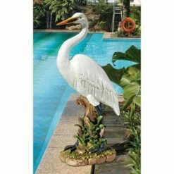 New 😀 Design Toscano The Great White Egret Statue 😉