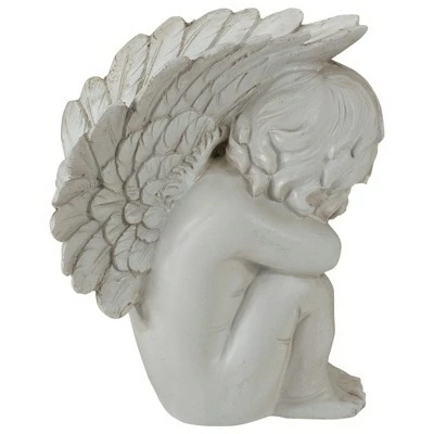 Budget ❤️ Northlight 7.5" Ivory Left Facing Sleeping Cherub Angel Outdoor Garden Statue 🎁 5 Budget ❤️ Northlight 7.5" Ivory Left Facing Sleeping Cherub Angel Outdoor Garden Statue 🎁 - Image 3