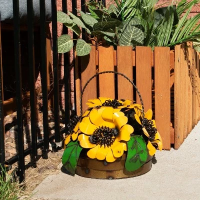 Best Sale ✔️ Sunnydaze Decor Sunnydaze Indoor/Outdoor Metal Yellow Sunflower Basket for Living Room, Porch, Patio, Garden, or Yard - 11.5" ✔️ 3 Best Sale ✔️ Sunnydaze Decor Sunnydaze Indoor/Outdoor Metal Yellow Sunflower Basket for Living Room, Porch, Patio, Garden, or Yard - 11.5" ✔️