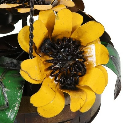 Best Sale ✔️ Sunnydaze Decor Sunnydaze Indoor/Outdoor Metal Yellow Sunflower Basket for Living Room, Porch, Patio, Garden, or Yard - 11.5" ✔️ 4 Best Sale ✔️ Sunnydaze Decor Sunnydaze Indoor/Outdoor Metal Yellow Sunflower Basket for Living Room, Porch, Patio, Garden, or Yard - 11.5" ✔️ - Image 2