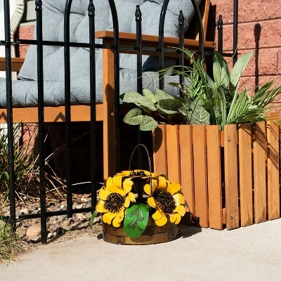 Best Sale ✔️ Sunnydaze Decor Sunnydaze Indoor/Outdoor Metal Yellow Sunflower Basket for Living Room, Porch, Patio, Garden, or Yard - 11.5" ✔️ 5 Best Sale ✔️ Sunnydaze Decor Sunnydaze Indoor/Outdoor Metal Yellow Sunflower Basket for Living Room, Porch, Patio, Garden, or Yard - 11.5" ✔️ - Image 3