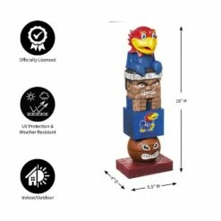 Hot Sale 🥰 Evergreen NCAA Kansas Jayhawks Tiki Totem 🎁 -Garden Decor Shop unnamed file 11078