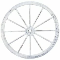 New ✔️ Sunnydaze Decor Sunnydaze Indoor/Outdoor Wooden Rustic Western Style Wagon Wheel Yard Landscape Porch Patio Décor - 30" - White - 2pk 🎉 -Garden Decor Shop unnamed file 11114