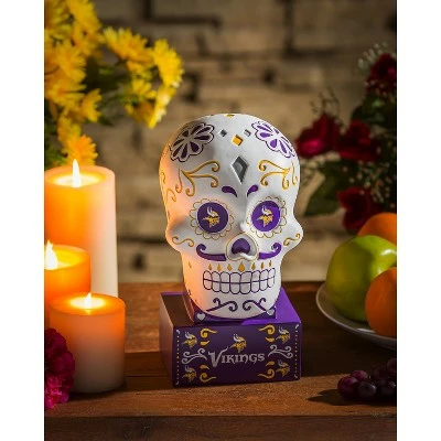 New π Evergreen Minnesota Vikings, Sugar Skull Statue π 3 New π Evergreen Minnesota Vikings, Sugar Skull Statue π