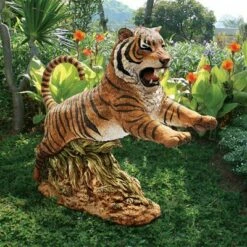 Wholesale 😉 Design Toscano Jungle Cat Leaping Bengal Tiger Statue 🎉