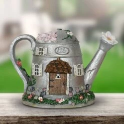 Discount 🥰 10" Resin Solar Silver Tea Pot Silver - Exhart 🧨 -Garden Decor Shop unnamed file 11163