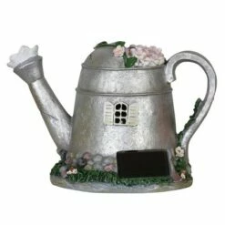Discount 🥰 10" Resin Solar Silver Tea Pot Silver - Exhart 🧨 -Garden Decor Shop unnamed file 11170