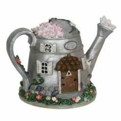 Discount 🥰 10" Resin Solar Silver Tea Pot Silver - Exhart 🧨 -Garden Decor Shop unnamed file 11172