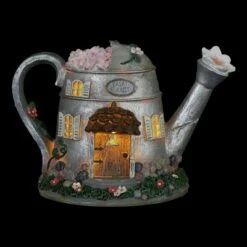 Discount 🥰 10" Resin Solar Silver Tea Pot Silver - Exhart 🧨 -Garden Decor Shop unnamed file 11173