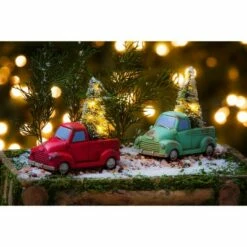 Flash Sale 🥰 Evergreen 5"H Holiday Truck with Tree Light Up Ceramic Statuary, Red 👏 -Garden Decor Shop unnamed file 11194