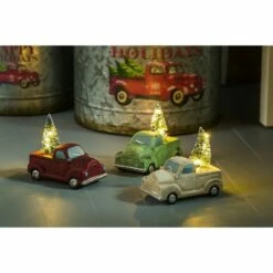 Flash Sale 🥰 Evergreen 5"H Holiday Truck with Tree Light Up Ceramic Statuary, Red 👏 -Garden Decor Shop unnamed file 11195