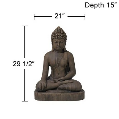 Buy ⭐ John Timberland Zen Buddha Outdoor Statue 29 1/2" High Sitting for Yard Garden Patio Deck Home Entryway Hallway ⌛ 8 Buy ⭐ John Timberland Zen Buddha Outdoor Statue 29 1/2" High Sitting for Yard Garden Patio Deck Home Entryway Hallway ⌛ - Image 6