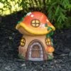 Cheapest 😀 Northlight 6.25" Orange Mushroom House Outdoor Garden Statue ✔️ -Garden Decor Shop unnamed file 11229
