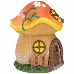Cheapest 😀 Northlight 6.25" Orange Mushroom House Outdoor Garden Statue ✔️ -Garden Decor Shop unnamed file 11232