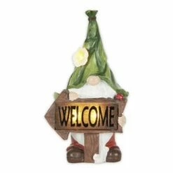 Coupon β Zingz & Thingz Zingz & Thingz 13" Polyresin Gnome with Glowing Welcome Sign Solar Statue π