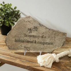 Promo 🛒 Evergreen Faithful Companion Garden Stone Garden and Yard Decor ⭐ -Garden Decor Shop unnamed file 11255