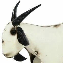 Best Sale 😀 Sunnydaze Decor Sunnydaze Scruff the Steel Yard Art Goat Statue - 13.5-Inch 🔔