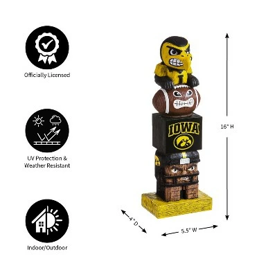 Budget 𧨠Evergreen NCAA Iowa Hawkeyes Tiki Totem, Team Colors, One Size π 6 Budget 𧨠Evergreen NCAA Iowa Hawkeyes Tiki Totem, Team Colors, One Size π - Image 4