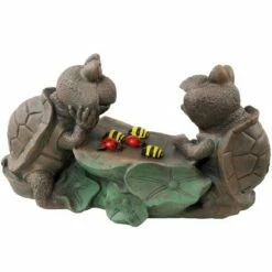 Promo 🎁 Sunnydaze Decor Sunnydaze Tic Tac Toe Turtles Concrete Garden Statue - 12.25-Inch 🔥 -Garden Decor Shop unnamed file 11305