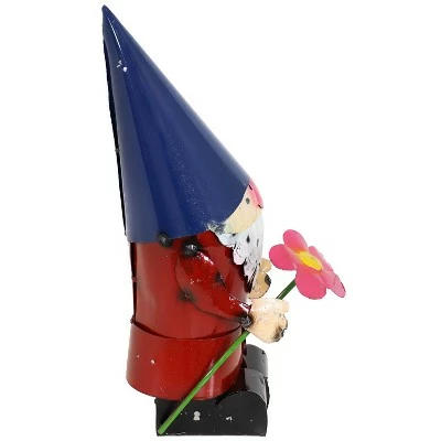 Hot Sale βοΈ Sunnydaze Decor Sunnydaze Cheerful Flower Garden Gnome Metal Statue Figurine - 16 in. - Blue/Red π 5 Hot Sale βοΈ Sunnydaze Decor Sunnydaze Cheerful Flower Garden Gnome Metal Statue Figurine - 16 in. - Blue/Red π - Image 3