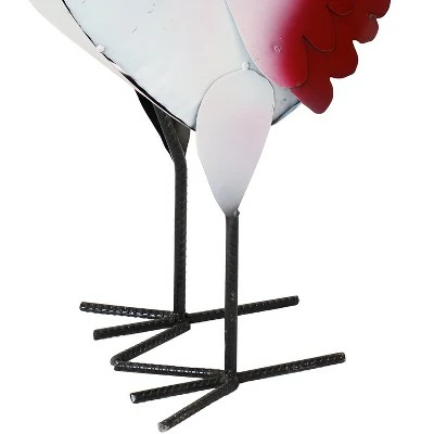 Deals π Sunnydaze Decor Sunnydaze Cluck the Steel Rooster Indoor/Outdoor Statue - White - 22-Inch π 4 Deals π Sunnydaze Decor Sunnydaze Cluck the Steel Rooster Indoor/Outdoor Statue - White - 22-Inch π - Image 2