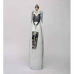 Flash Sale π 34.75" Indoor/Outdoor Metal Sculpture Angel with Lighted Gift - Evergreen π