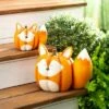 Hot Sale 😀 Set of 2 9" Polyresin Pumpkin Statues Mother and Baby Fox - Evergreen ⌛ -Garden Decor Shop unnamed file 11360