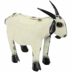 Budget 😉 Sunnydaze Decor Sunnydaze Scruff the Steel Yard Art Goat Statue - 13.5-Inch - White - Set of 2 🧨 -Garden Decor Shop unnamed file 11377