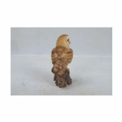 Best Sale 🎁 HI-LINE GIFT LTD 2" Polyresin Small Barn Owl on Stump Statue White - Hi-Line Gift ✨