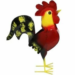 Budget 😀 Sunnydaze Decor Sunnydaze Lewis and Cluck Steel Indoor/Outdoor Rooster Statues - White and Red 🔥 -Garden Decor Shop unnamed file 11427