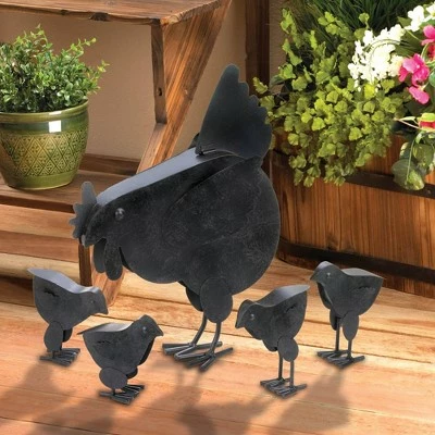 Hot Sale π Zingz & Thingz Zingz & Thingz 11.25" Metal Hen with Chicks Sculpture Black βοΈ 3 Hot Sale π Zingz & Thingz Zingz & Thingz 11.25" Metal Hen with Chicks Sculpture Black βοΈ