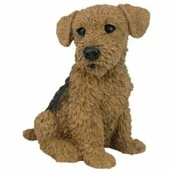 New 🎉 Design Toscano Airedale Puppy 🐶 Dog Statue 😀