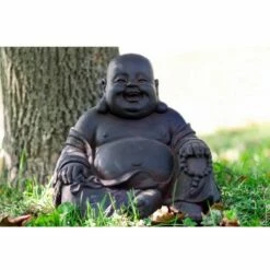 Wholesale 😉 HI-LINE GIFT LTD 9.5" Polyresin Sitting Buddha Outdoor Zen Statue Rustic Brown - Hi-Line Gift 👍 -Garden Decor Shop unnamed file 11517