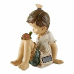 Budget 🌟 Zingz & Thingz Zingz & Thingz 10.5" Polyresin Making Friends Solar Sculpture 💯 -Garden Decor Shop unnamed file 11533