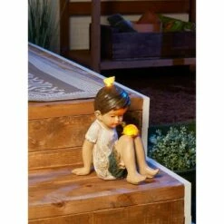 Budget 🌟 Zingz & Thingz Zingz & Thingz 10.5" Polyresin Making Friends Solar Sculpture 💯 -Garden Decor Shop unnamed file 11541