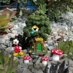 Coupon 🌟 Disney Mickey Mouse Miniature Resin Garden Set With Solar Tree House 🔔 -Garden Decor Shop unnamed file 11544