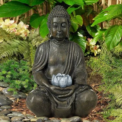 Promo 𧨠John Timberland Zen Outdoor Statue with Light Solar LED 19 1/2" High Sitting Buddha Sculpture for Yard Garden Patio Deck Home π 3 Promo 𧨠John Timberland Zen Outdoor Statue with Light Solar LED 19 1/2" High Sitting Buddha Sculpture for Yard Garden Patio Deck Home π